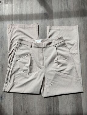 H&M Khaki Wide Leg Dress Pants